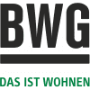 Logo der BWG mit dem Schriftzug &bdquo;DAS IST WOHNEN&ldquo; in gr&uuml;ner Schrift unterhalb.