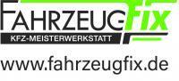 Logo von Fahrzeug-Fix, einer KFZ-Meisterwerkstatt, mit Website-Adresse.