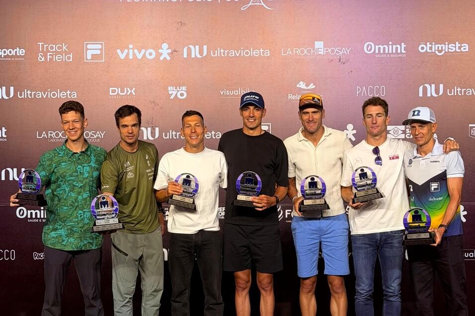 Siegerehrung Ironman Brasilien Gruppenfoto von der Siegerehrung Ironman Brasilien